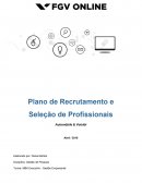 Plano de Recrutamento e Seleção de Profissionais