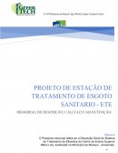 PROJETO DE ESTAÇÃO DE TRATAMENTO DE ESGOTO SANITARIO - ETE