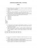 Exercício Química Geral