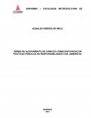 TERMO DE AJUSTAMENTO DE CONDUTA COMO EFETIVACAO DE POLÍTICAS PÚBLICAS NA RESPONSABILIDADE CIVIL AMBIENTAL