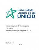 Projeto integrado tecnologia da informação