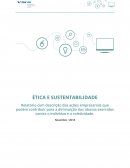 A Ética e Sustentabilidade