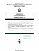 Planejamento e Gestão Municipal de Segurança e Ordem Pública