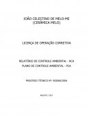 RELATÓRIO DE CONTROLE AMBIENTAL - RCA PLANO DE CONTROLE AMBIENTAL - PCA