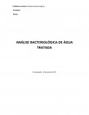 ANÁLISE BACTERIOLÓGICA DE ÁGUA TRATADA