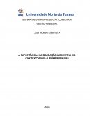 A IMPORTÂNCIA DA EDUCAÇÃO AMBIENTAL NO CONTEXTO SOCIAL E EMPRESARIAL