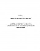 LOGÍSTICA REVERSA DE PÓS-CONSUMO: Um estudo de caso em uma empresa produtora de resíduos sólidos