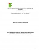 NÍVEL DE SERVIÇOS LOGÍSTICOS: PERCEPÇÕES DE EMPRESAS DO AGRONEGÓCIO NO MUNICIPIO DE PORTO NACIONAL/ TO.