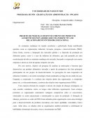 PROJETO DE PESQUISA E DESENVOLVIMENTO DE PRODUTOS ALIMENTÍCIOS INOVADORES SOB UMA PERSPECTIVA DE RELACIONAMENTO INTER-ORGANIZACIONAL