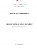 ESTRUTURA DE UM PROJETO PARA IMPLANTAÇÃO DA METODOLOGIA DE CUSTEIO BASEADO EM ATIVIDADES (ABC), EM UMA INDÚSTRIA BRASILEIRA