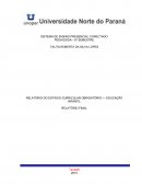 RELATÓRIO DO ESTÁGIO CURRICULAR OBRIGATÓRIO I – EDUCAÇÃO INFANTIL