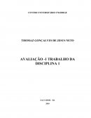 AVALIAÇÃO -1 TRABALHO DA DISCIPLINA