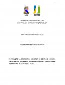 A EVOLUÇÃO DA INFORMÁTICA NO SETOR DE CONTAS E CONSUMO DA AUTARQUIA DO SERVIÇO AUTÔNOMO DE ÁGUA E ESGOTO (SAAE) NO MUNÍCIPIO DE JAGUARIBE - CEARÁ