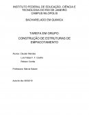 TAREFA EM GRUPO: CONSTRUÇÃO DE ESTRUTURAS DE EMPACOTAMENTO