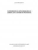 A APROXIMAÇÃO DA JUSTIÇA BRASILERIA AO COMMON LAW E O SISTEMA DE PRECEDENTES