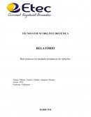 TÉCNICO EM NUTRIÇÃO E DIETÉTICA RELATÓRIO