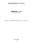O ORÇAMENTO COMO INSTRUMENTO DE APOIO À GESTÃO EMPRESARIAL