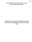 A IMPORTÂNCIA DA CONTABILIDADE NO PROCESSO DE TOMADA DE DECISÕES DAS MICROEMPRESAS E EMPRESAS DE PEQUENO PORTE