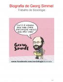 Biografia de Georg Simmel Trabalho de Sociologia