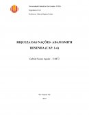 RIQUEZA DAS NAÇÕES ADAM SMITH RESENHA (CAP. 1-6)