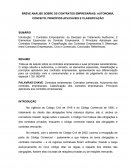 ANÁLISE SOBRE OS CONTRATOS EMPRESARIAIS: AUTONOMIA, CONCEITO, PRINCÍPIOS APLICÁVEIS E CLASSIFICAÇÃO