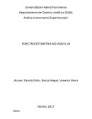 Relatório Espectrofotometria