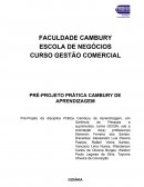 PRÉ-PROJETO PRÁTICA CAMBURY DE APRENDIZAGEM