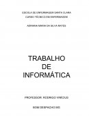 ESCOLA DE ENFERMAGEM SANTA CLARA CURSO TÉCNICO EM ENFERMAGEM