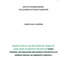 ESTABELECER UMA MEDIDA PREVENTIVA AO ASSÉDIO SEXUAL NO AMBIENTE LABORAL? GUARAPARI