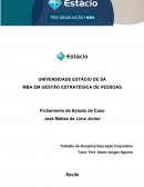 UNIVERSIDADE ESTÁCIO DE SÁ MBA EM GESTÃO ESTRATÉGICA DE PESSOAS