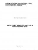 Análise Crítica do Processo de Concretização da Constituição Federal de 1988