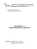 RELATÓRIOS 1 e 2 “CONCEITOS BÁSICOS DE CIRCUITOS”