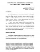 A IMPUTABILIDADE DE DEPENDENTES QUÍMICOS NOS CASOS DE VIOLÊNCIA CONTRA A MULHER