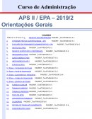 Orientações Gerais APS II