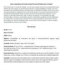 Plano de Aula de Xadrez, PDF, Xadrez