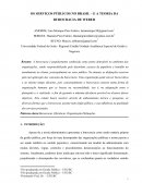 OS SERVIÇOS PÚBLICOS NO BRASIL – E A TEORIA DA BUROCRACIA DE WEBER