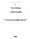 A PERCEPÇÃO SOBRE O PROJETO DE LEI DO SENADO FEDERAL 341/2017 DOS ESTUDANTES DE DIREITO 1 SEMESTRE.