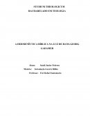 A HERMENÊUTICA BÍBLICA NA LUZ DE HANS-GEORG GADAMER