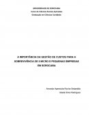 A IMPORTÂNCIA DA GESTÃO DE CUSTOS PARA A SOBREVIVÊNCIA DE 5 MICRO E PEQUENAS EMPRESAS EM SOROCABA