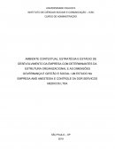 AMBIENTE CONTEXTUAL, ESTRATÉGIA E ESTÁGIO DE DESEVOLVIMENTO DA EMPRESA