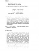 FORMA URBANA QUE MANEIRAS DE COMPREENSÃO E REPRESENTAÇÃO?