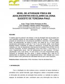 O NÍVEL DE ATIVIDADE FÍSICA EM ADOLESCENTES ESCOLARES DA ZONA SUDESTE DE TERESINA-PIAUÍ.