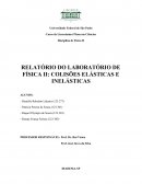 RELATÓRIO DO LABORATÓRIO DE FÍSICA II: COLISÕES ELÁSTICAS E INELÁSTICAS