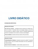 LIVRO DIDÁTICO INFORMAÇÕES IMPORTANTES