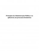 Princípios da Administração Publica