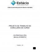 PROJETO DE TRABALHO DE CONCLUSÃO DE CURSO