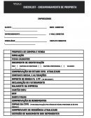 CHECKLIST - ENCAMINHAMENTO DE PROPOSTA