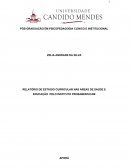 RELATÓRIO DE ESTÁGIO CURRICULAR NAS ÁREAS DE SAÚDE E EDUCAÇÃO PELO INSTITUTO PROSABER/UCAM