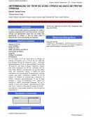 DETERMINAÇÃO DO TEOR DE ÁCIDO CÍTRICO NO SUCO DE FRUTAS CÍTRICAS