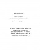 NORMAS PARA O PLANEJAMENTO E GESTÃO DO ENSINO NOS ESTABELECIMENTOS DE ENSINO SUBORDINADOS À DIRETORIA DE EDUCAÇÃO SUPERIOR MILITAR